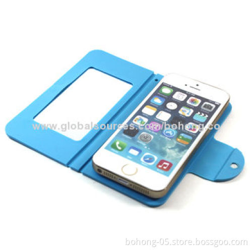 Flip Leather Cases, Universal for Smartphones, Fixed Phone by Sucker